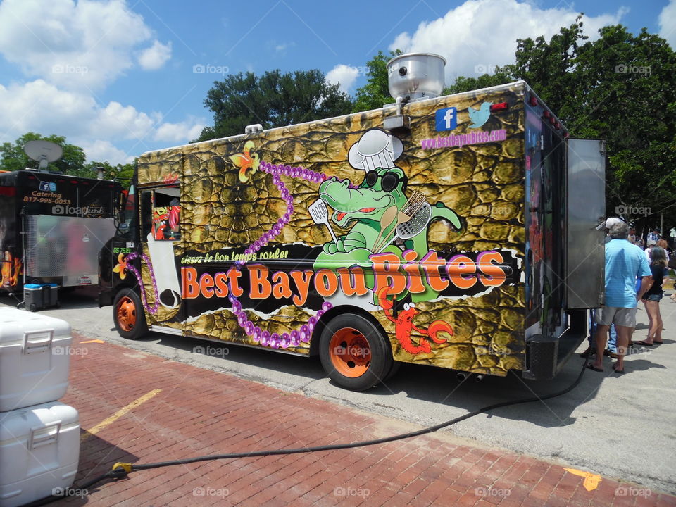 best bayou bites. this food truck came all the way from Midland Texas