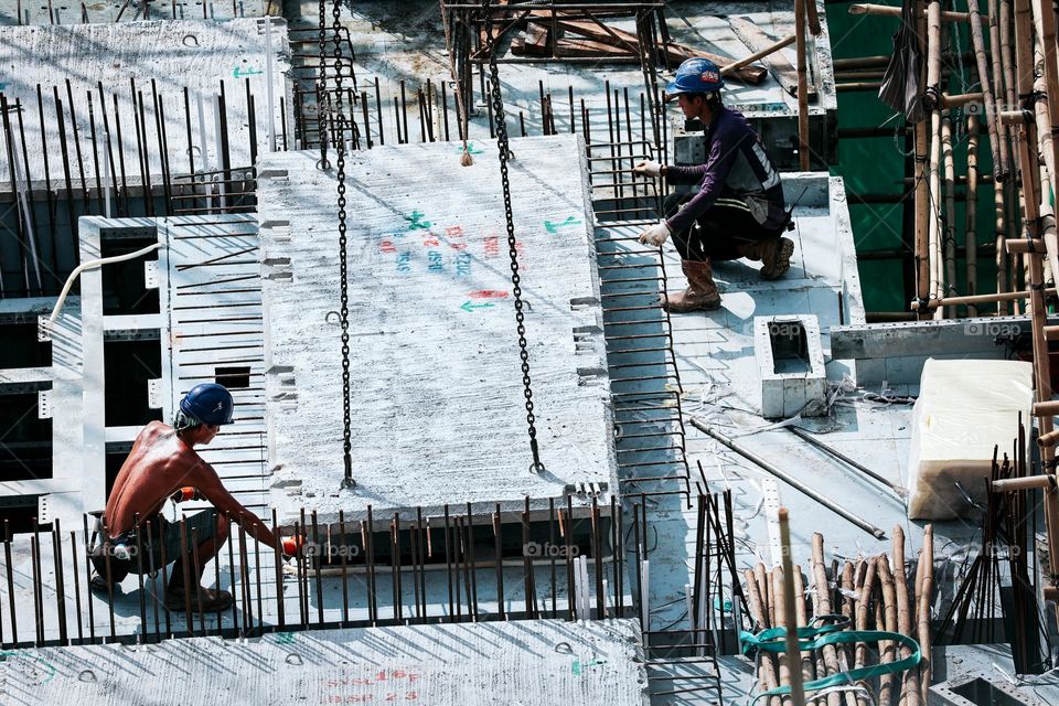 Construction site worker