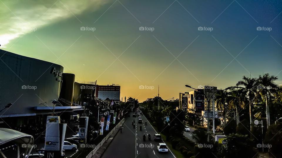 Sunset on  Pontianak City