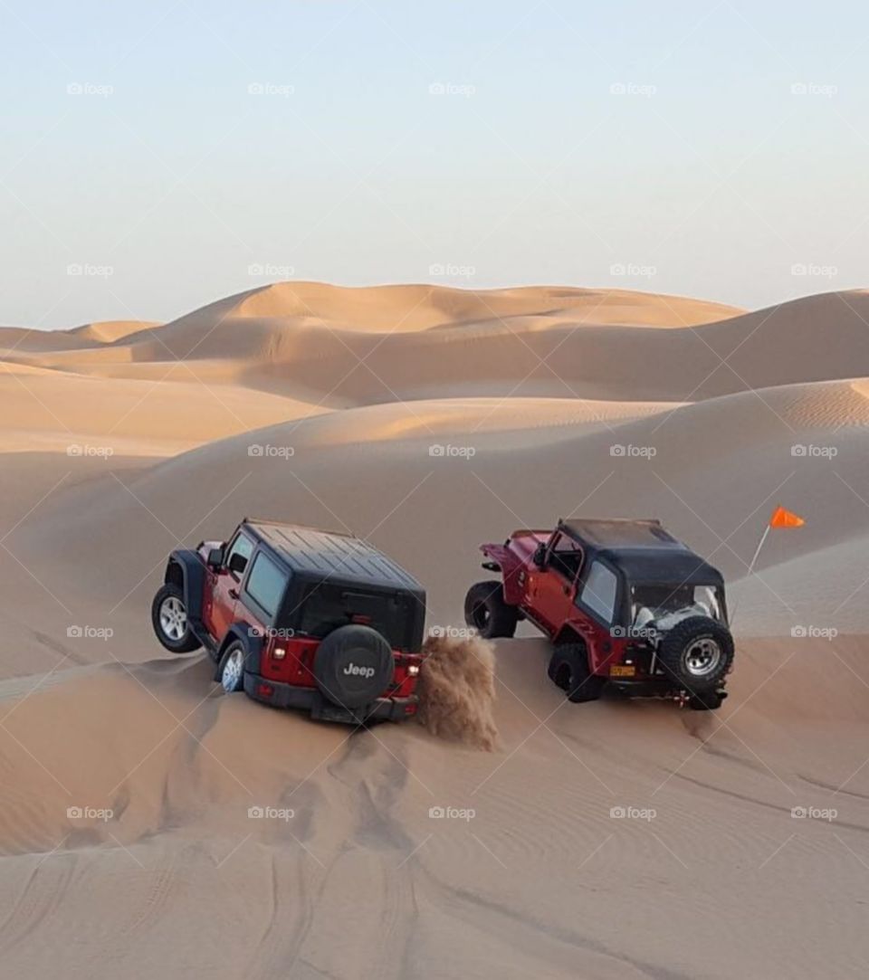 Jeep in the desert