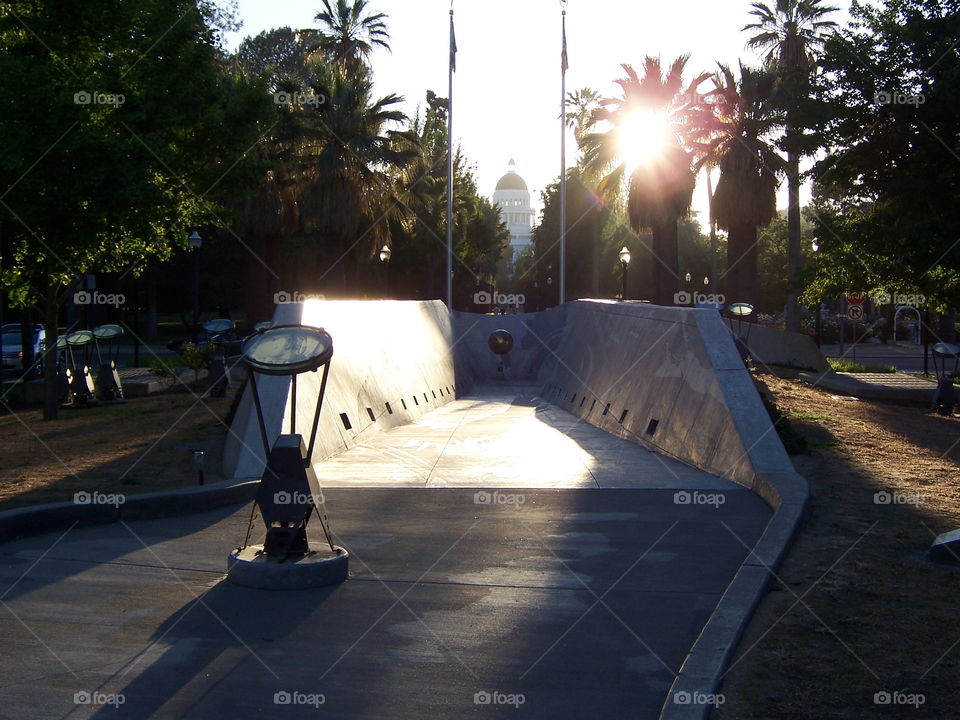 Capitol building sunset. Bike ride downtown