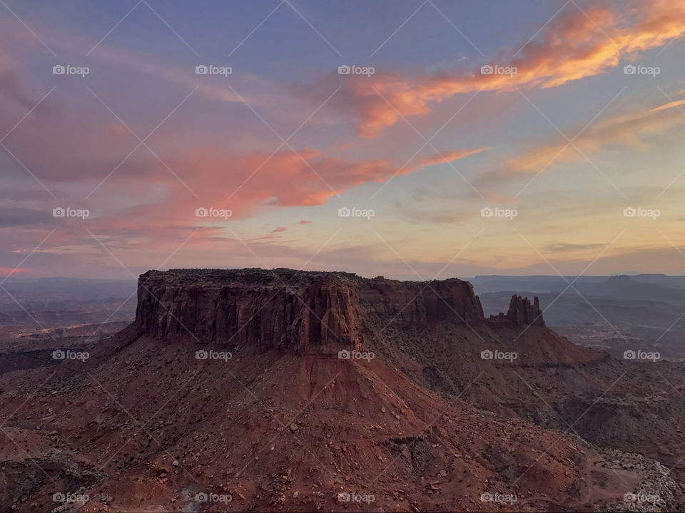 Sunset at Island in the Sky in Canyonlands National Park 