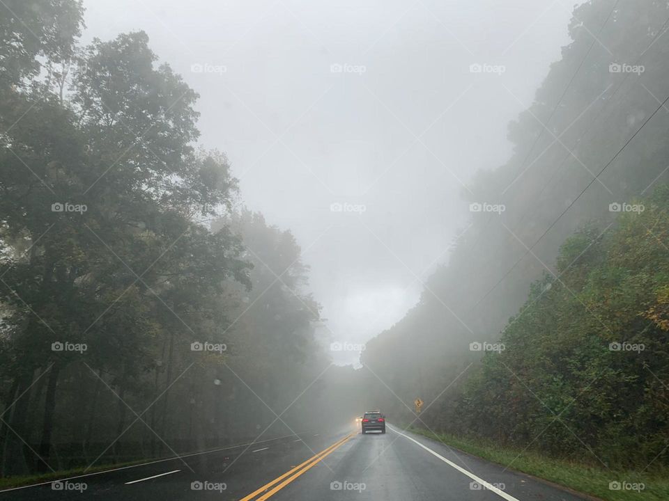 Beautiful roads of north Georgia in fall 