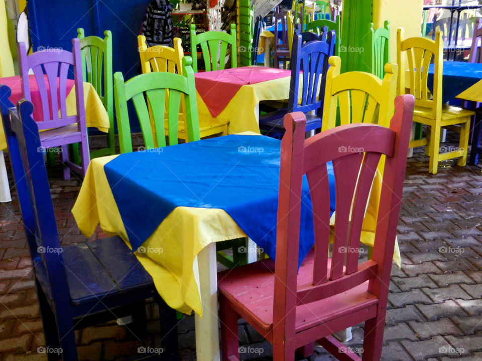 colorful chairs 