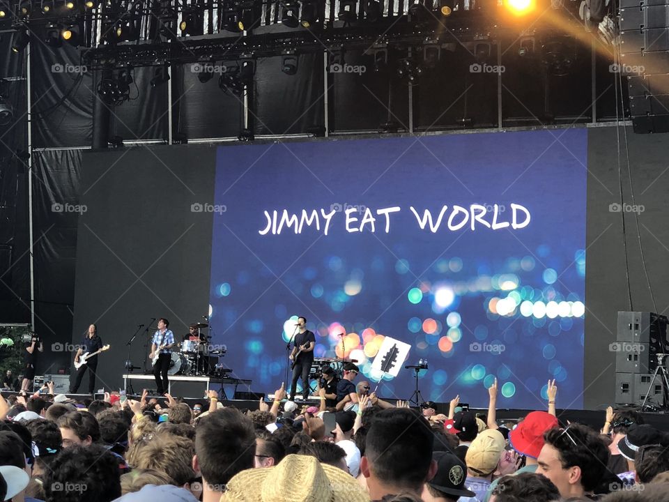 Jimmy Eat World performing at Firefly Music Festival 2018