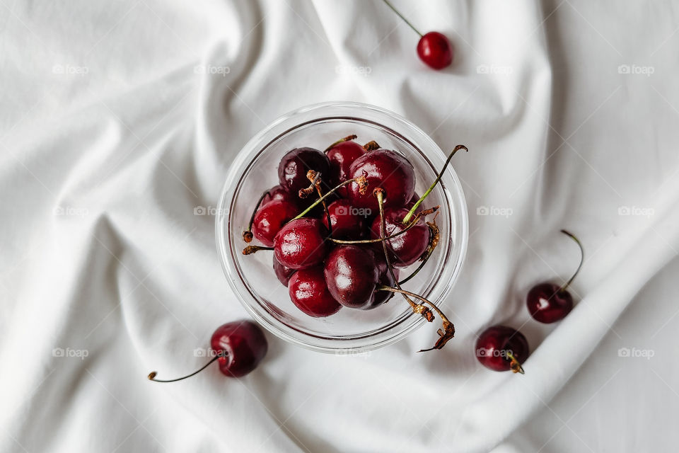 cherry flat lay