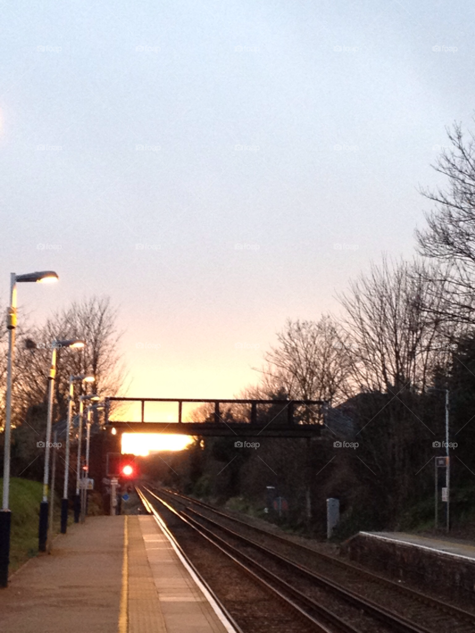 brentford train station london sunset trees station by capturedshutter