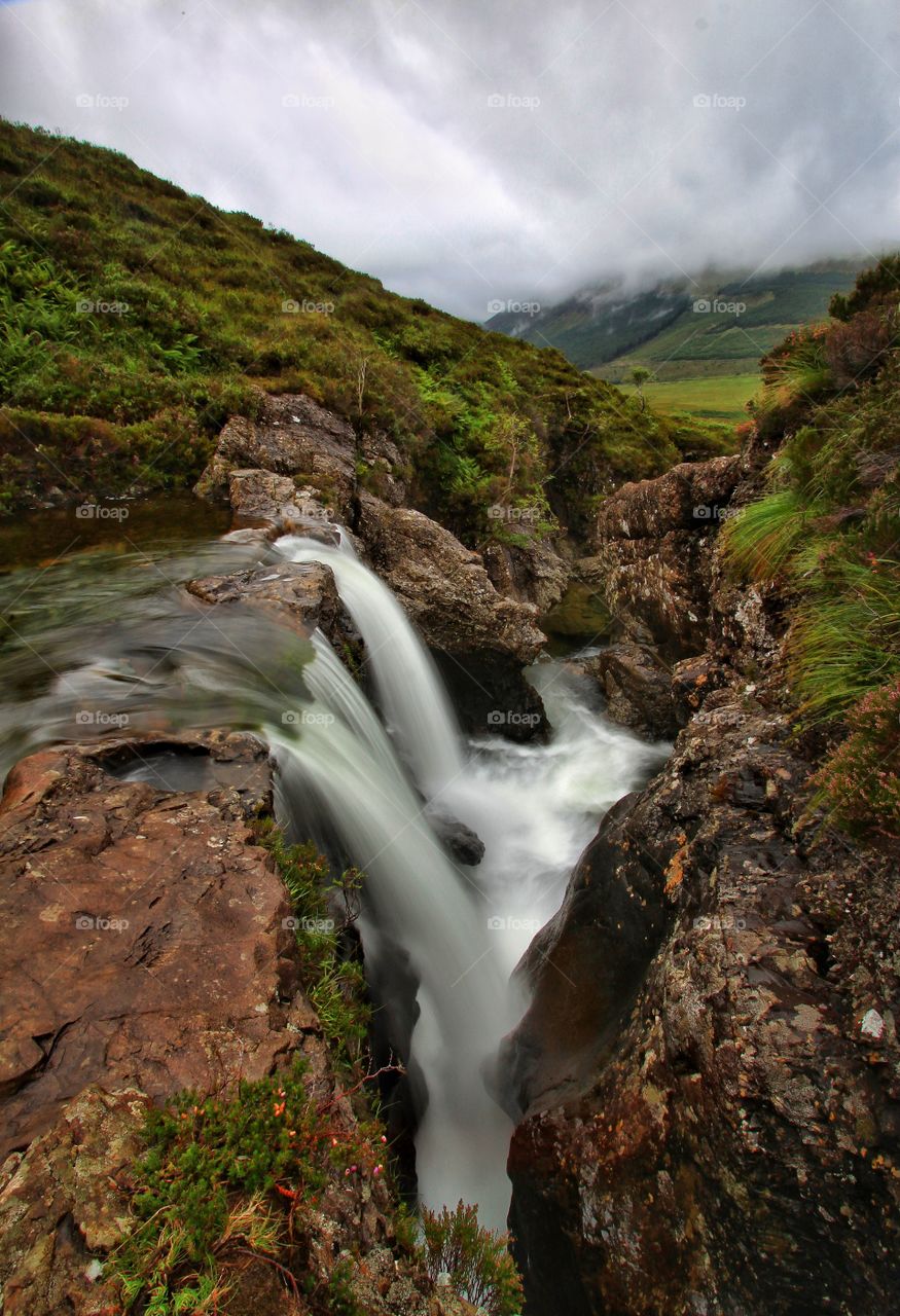 View of waterfall