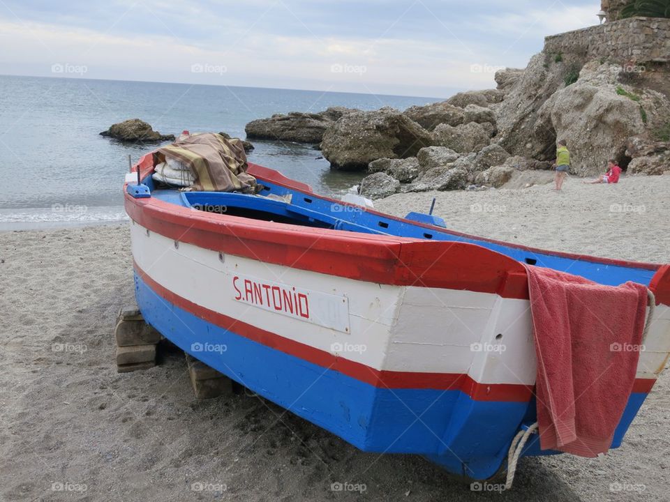 Boat on Nerja Beach