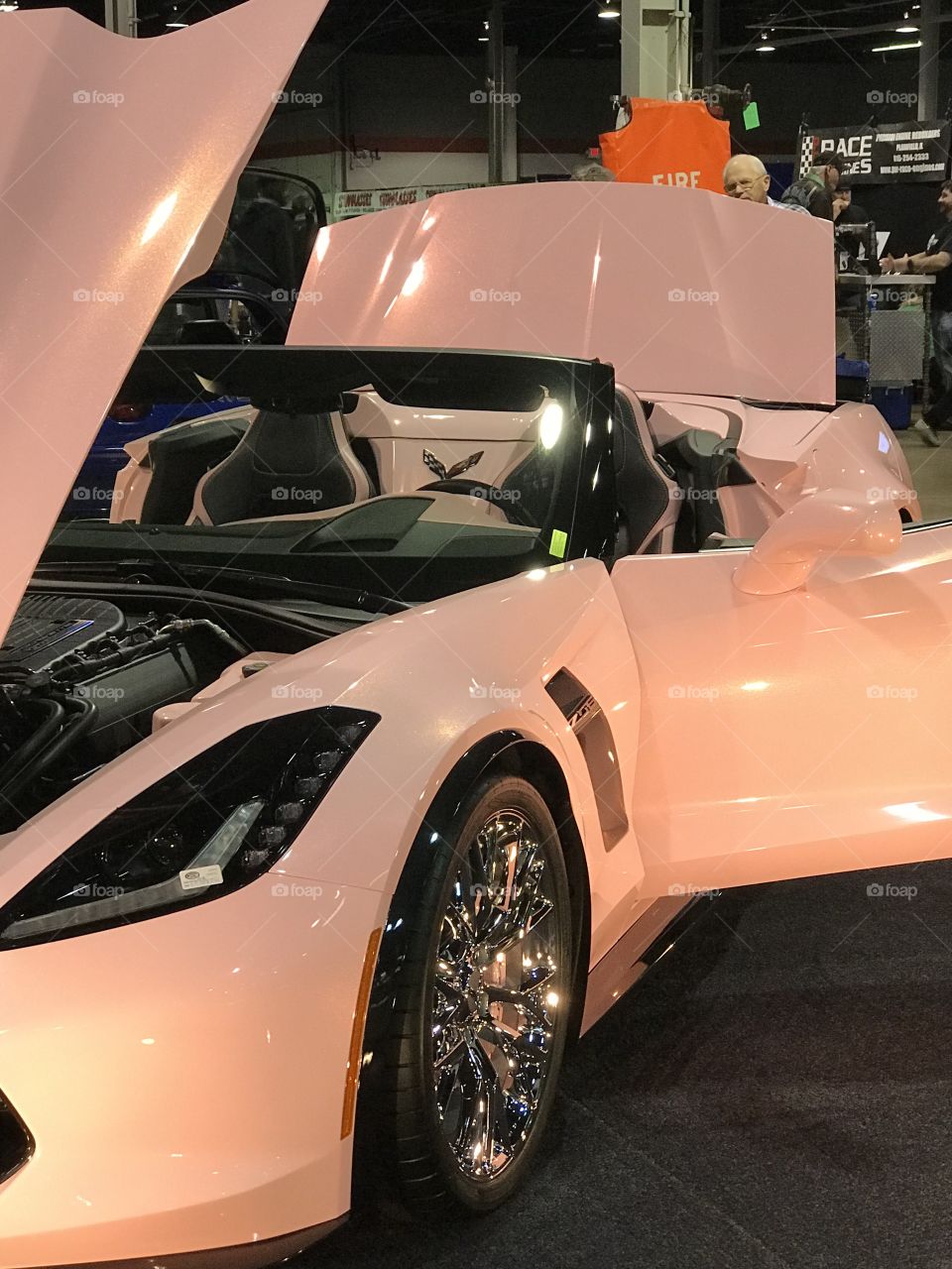Zoomed up picture of Corvette with close detail