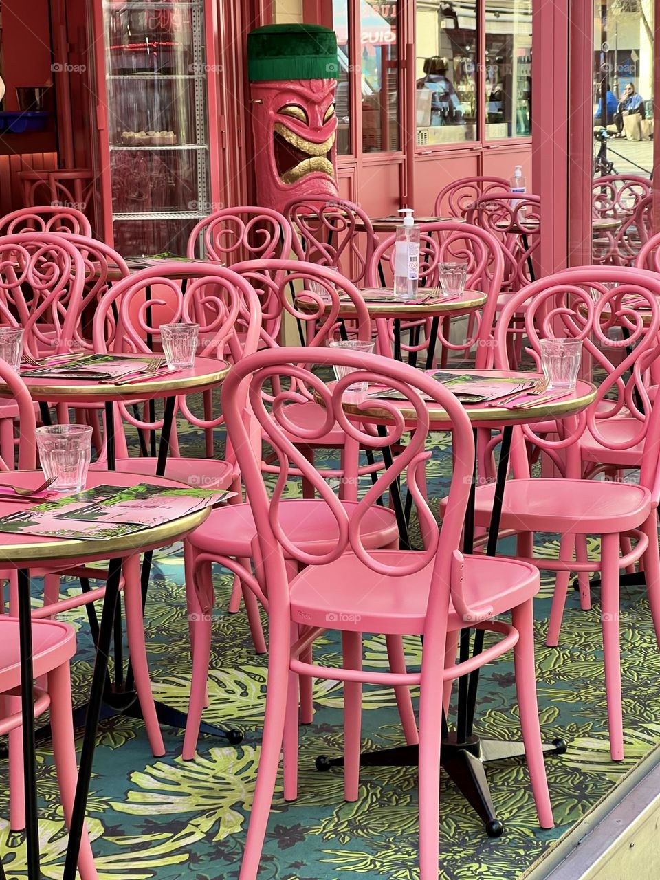 Pink chairs