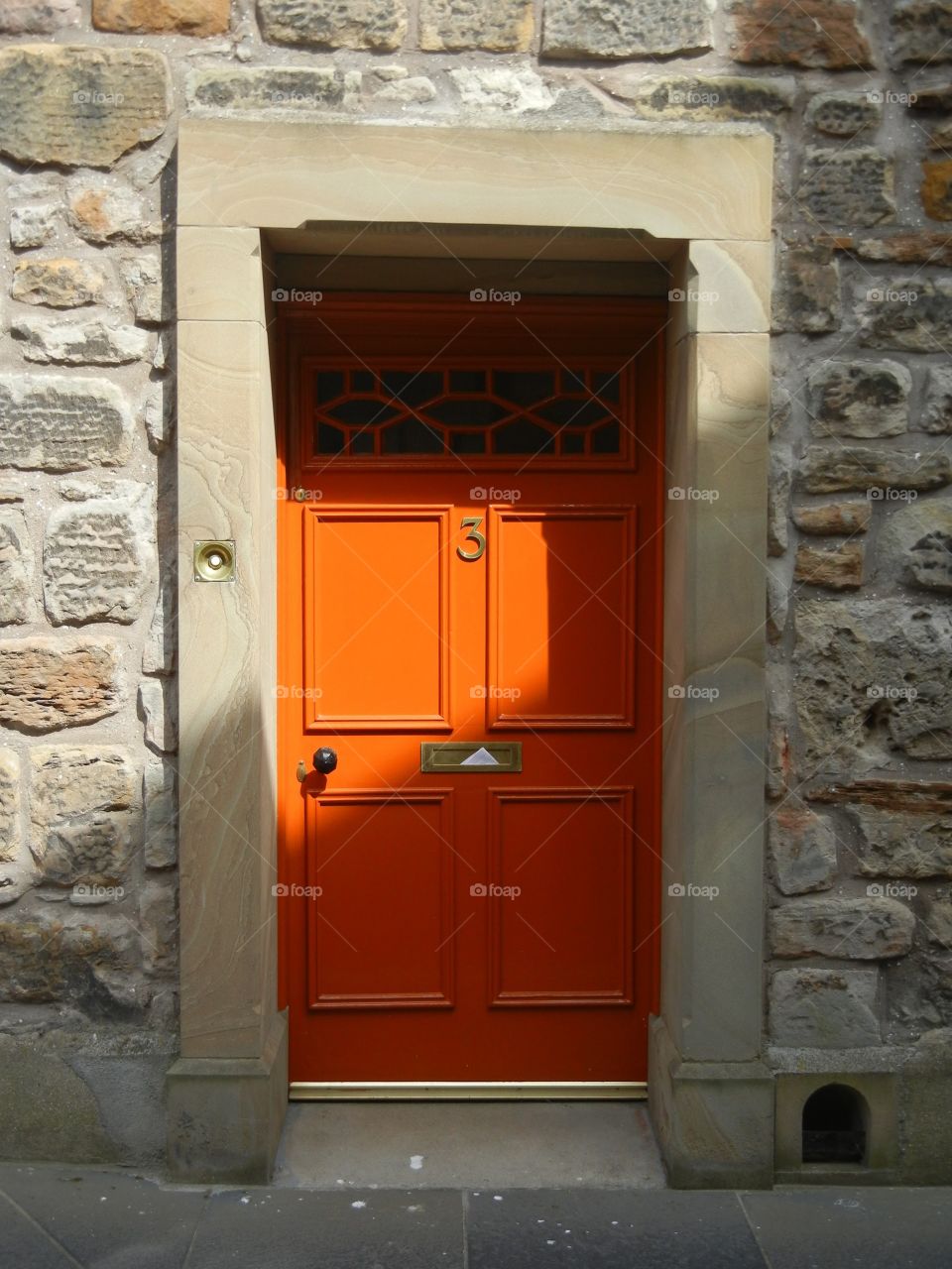 Scottish orange door