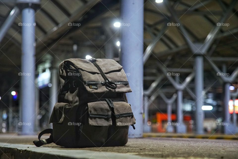 the traveller's backpack