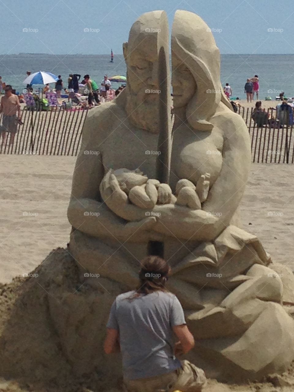 Divi     ded. Hampton Beach, New Hampshire Sand Sculpture Competition, 2015