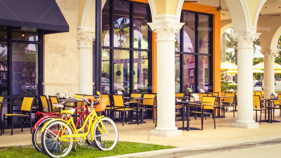 Friends biked to lunch