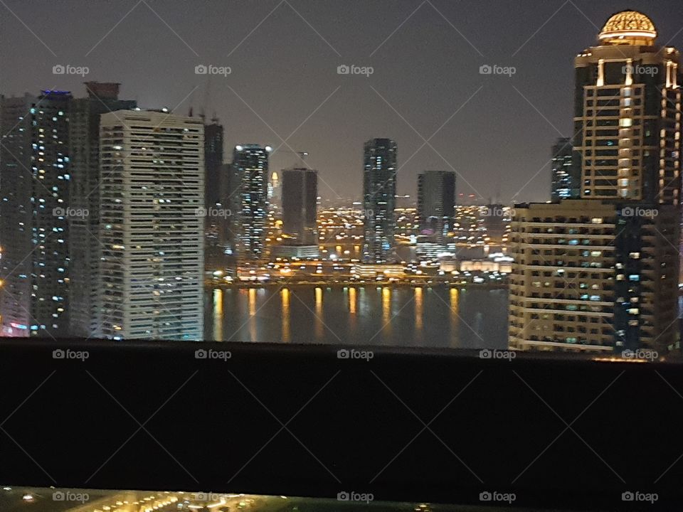 Night views with skyscappers