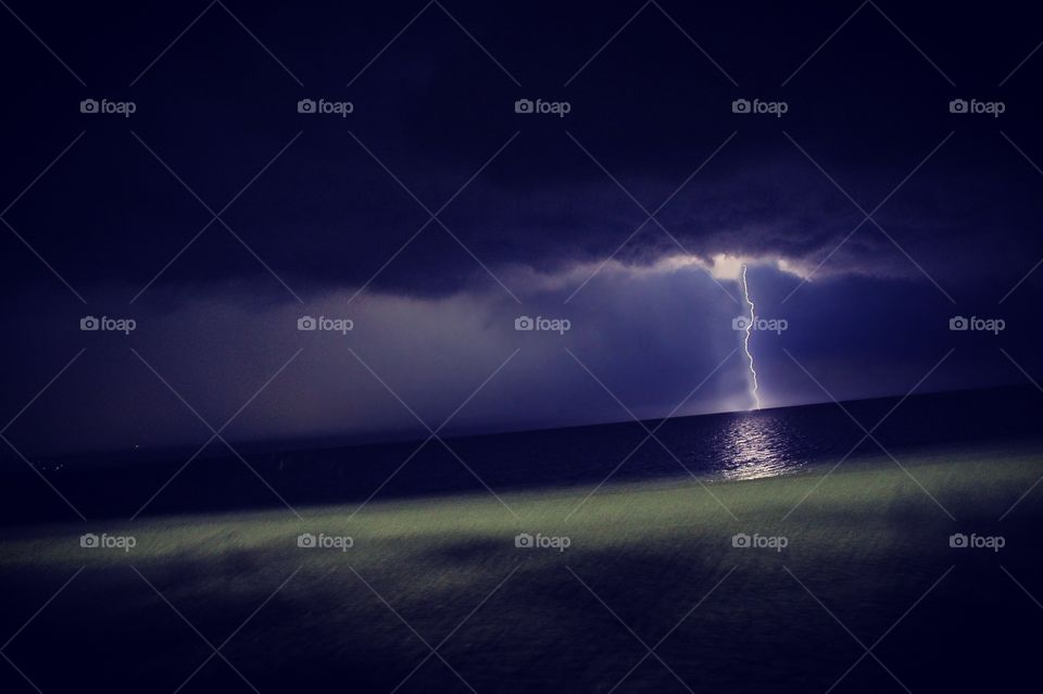 Thunderstrom in the sky