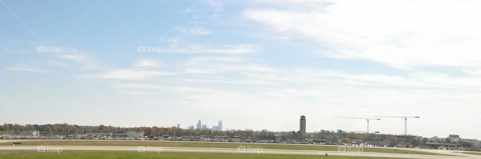 city view at airport