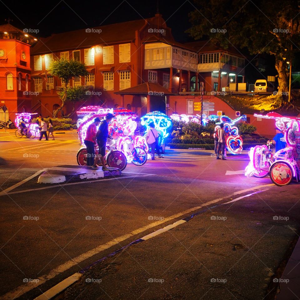 Colorful Rickshaws Malacca