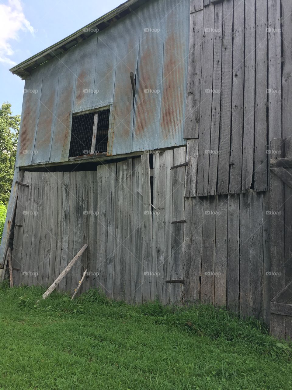 Old tobacco barn back door