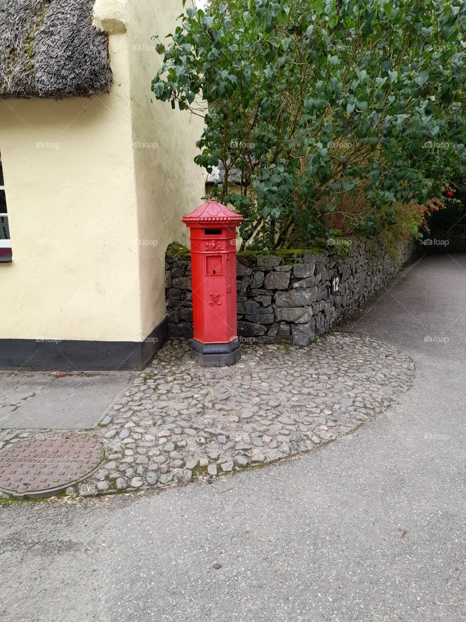 Old Ireland Post box red