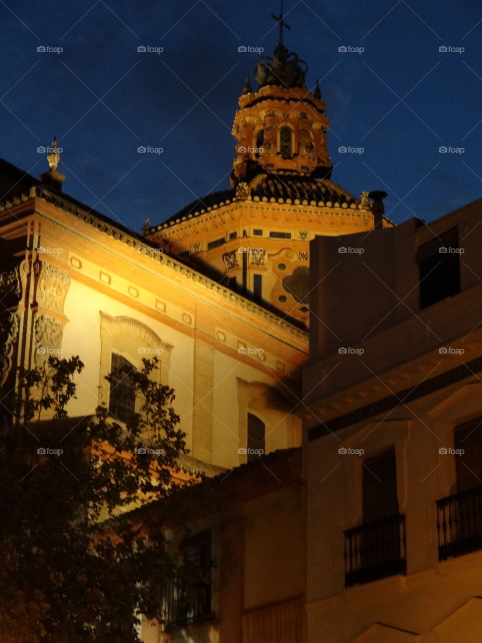 Cathedral evening lights