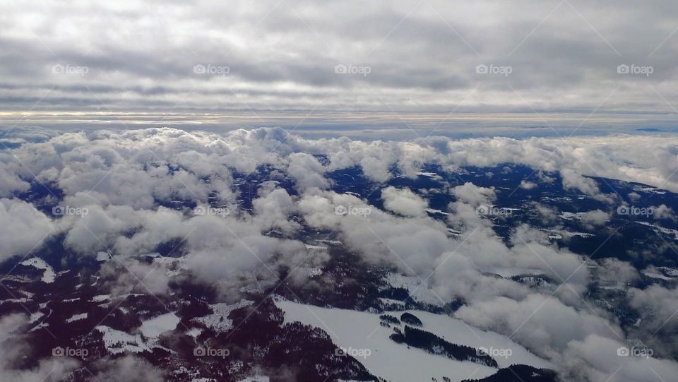 Earth and cloudy sky☁️🤍☁️