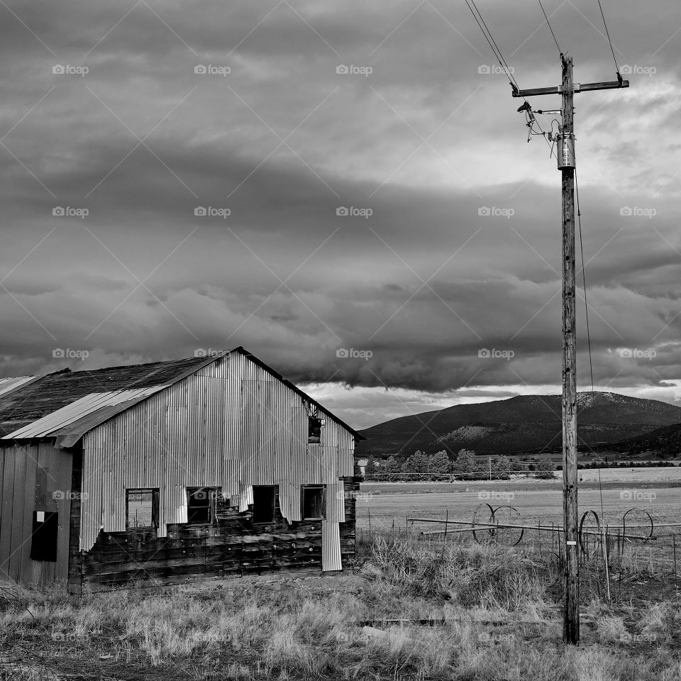 Old house in landscape