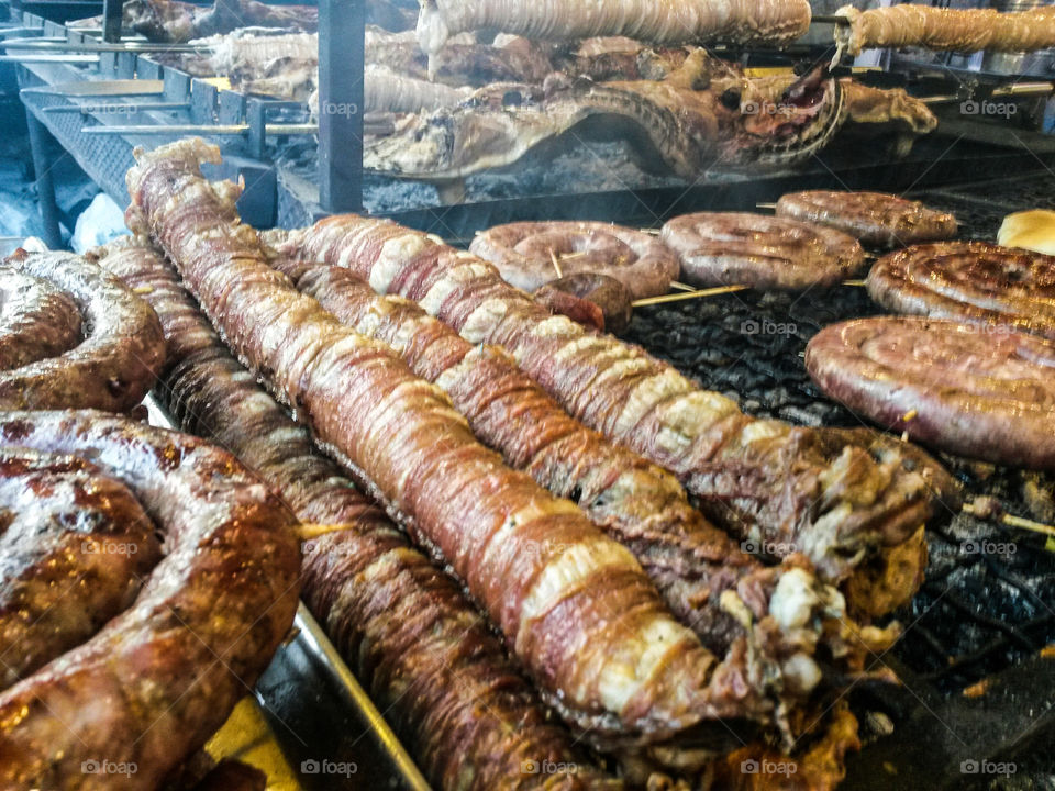 traditional meat bbq sardinian style