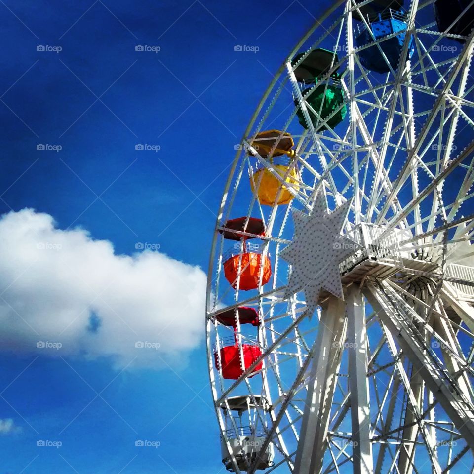 Giradabo. Ferris Wheel in Tibidabo Mountain, Barcelona