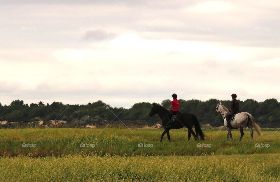 horseriding in the country