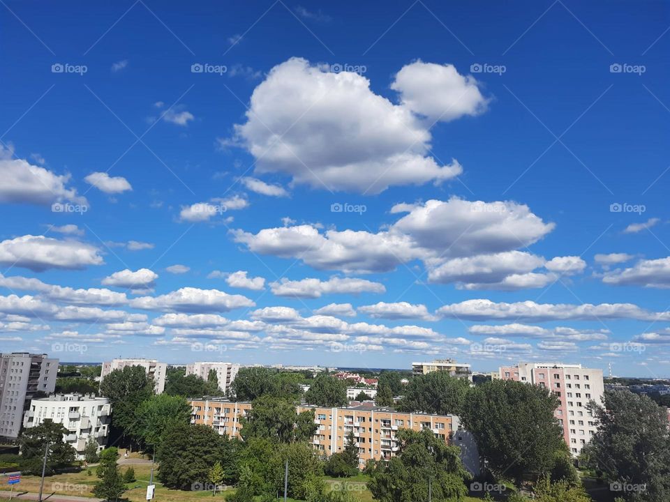 Autumn clouds in Warsaw