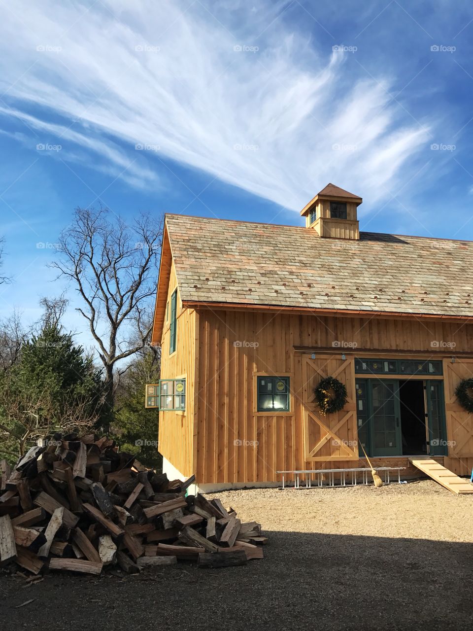 Barn in the spring