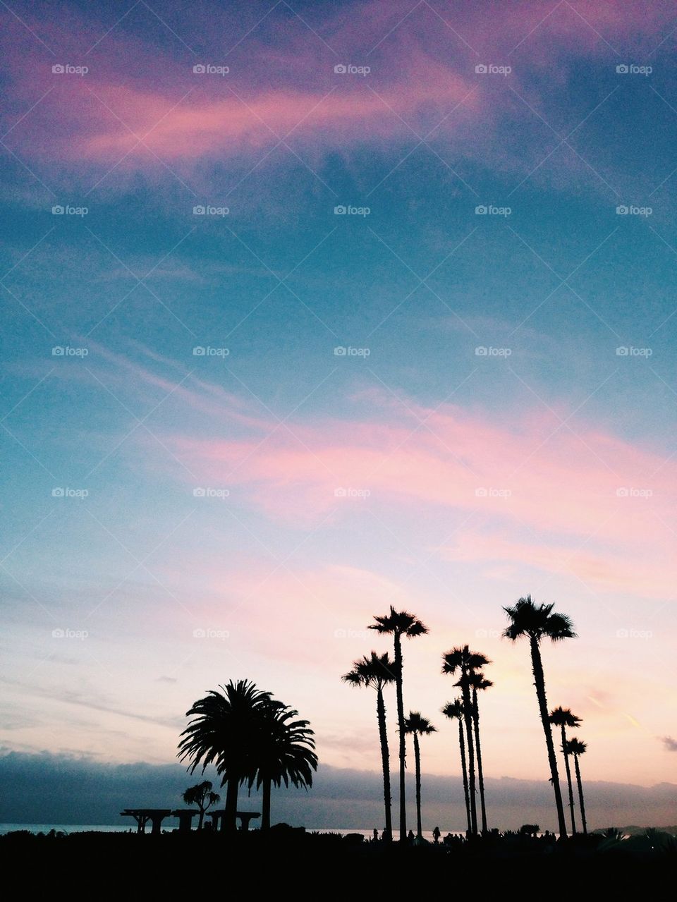 Southern California beach sunset