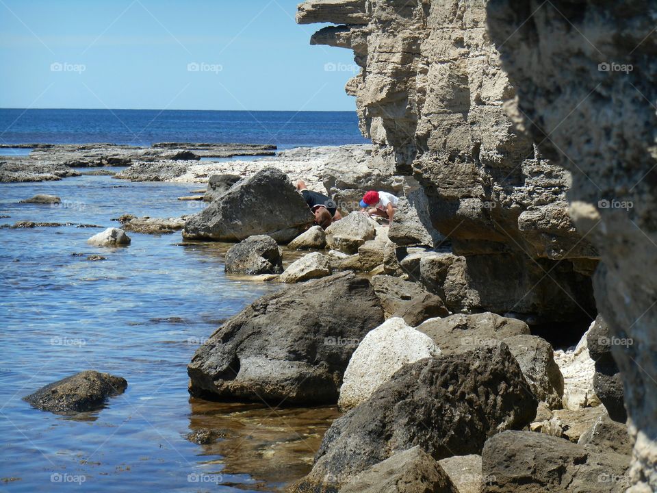 Water, Seashore, Sea, No Person, Rock