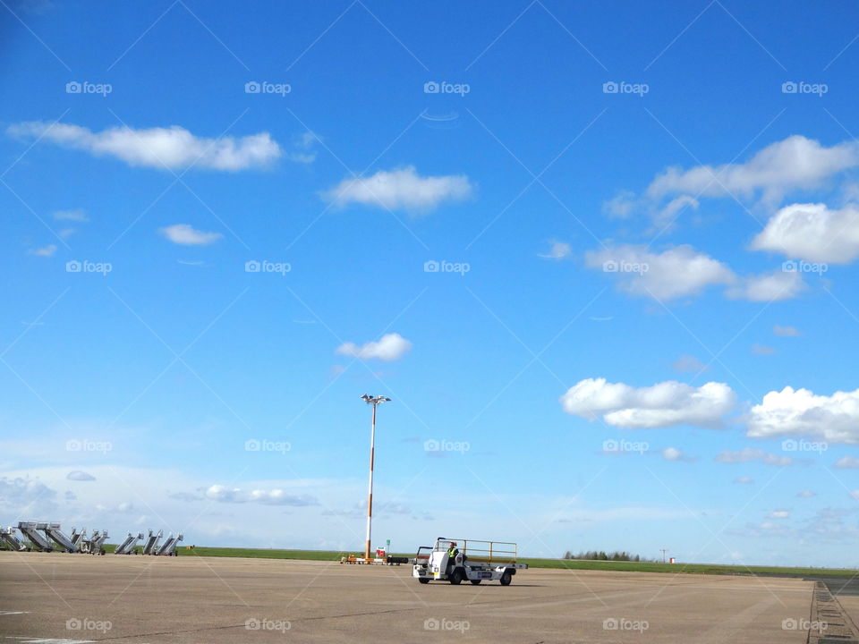 luggage cart at the airport