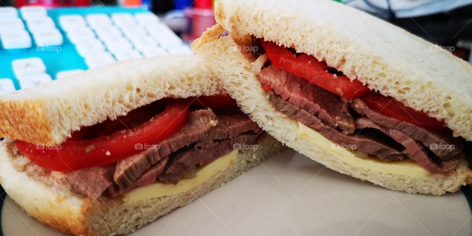 Beef and tomato Sandwich