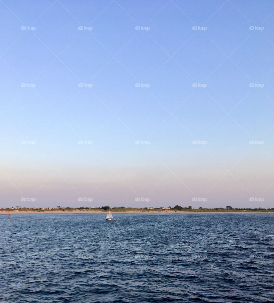 Sailing near at Rockaway beach. 