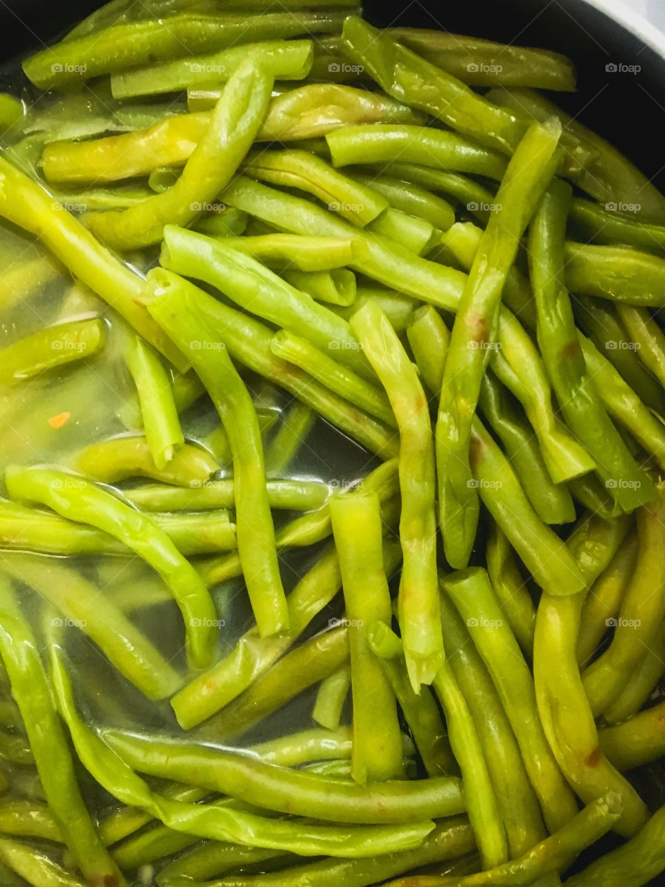 Beans getting blanched 