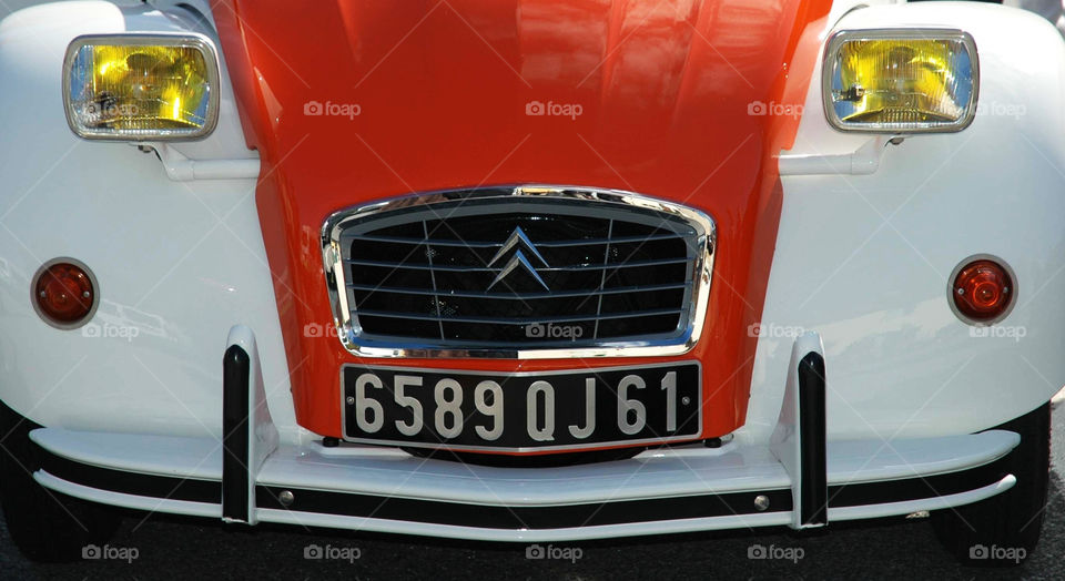 Orange and White 2CV