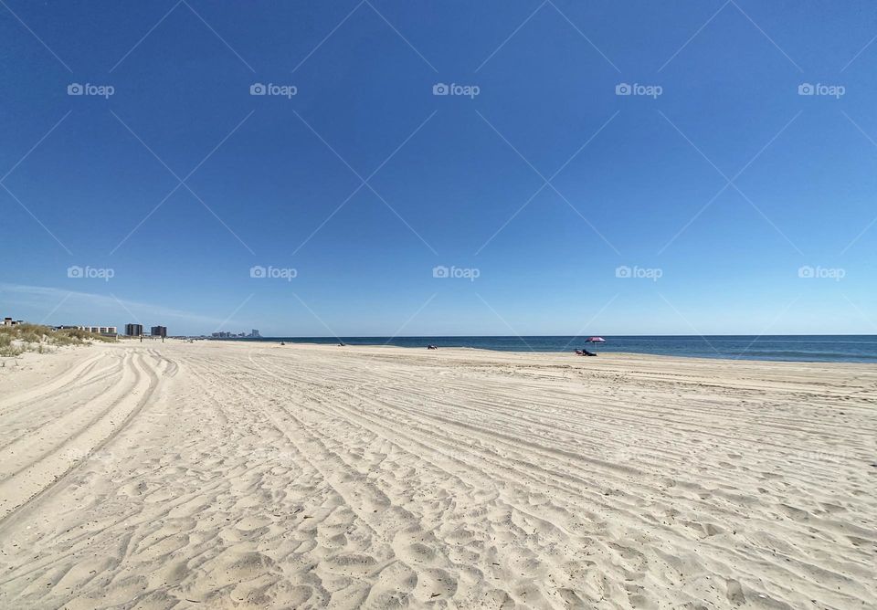 The beach at Atlantic City