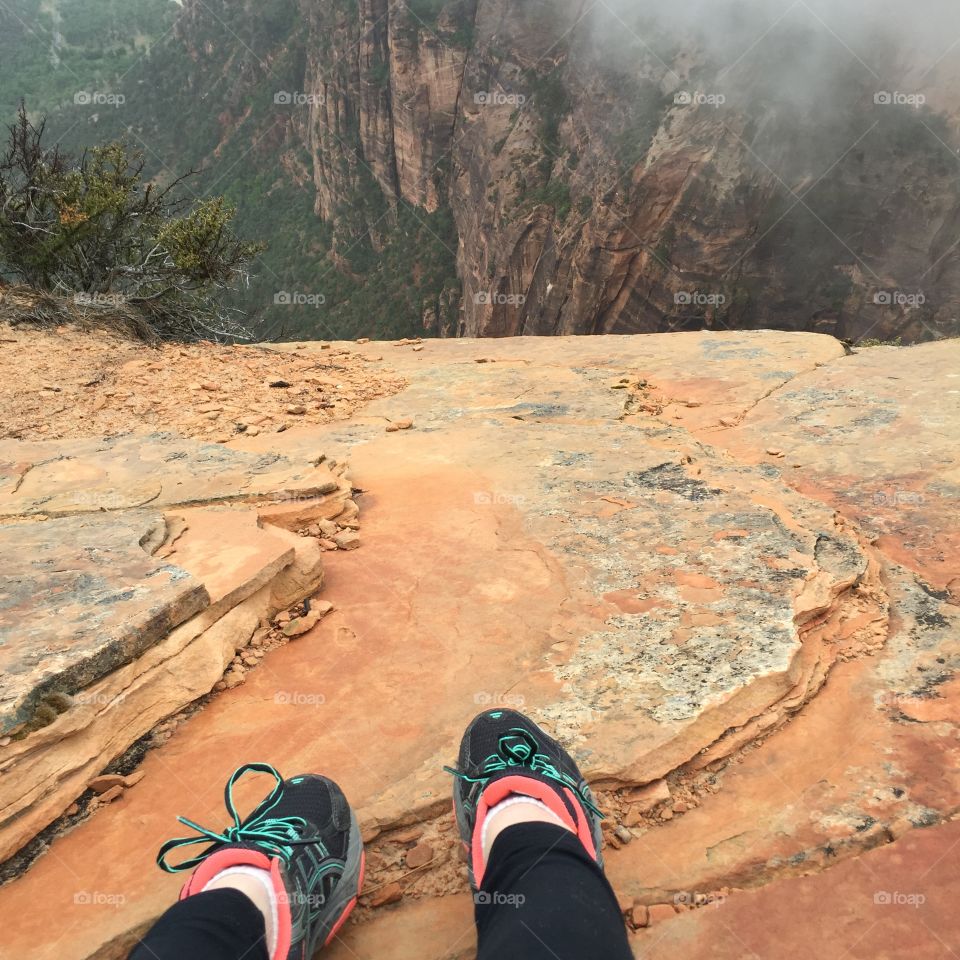At the edge of Angel's Landing