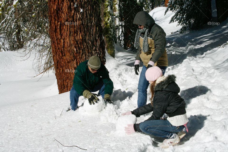 Making a snowman 