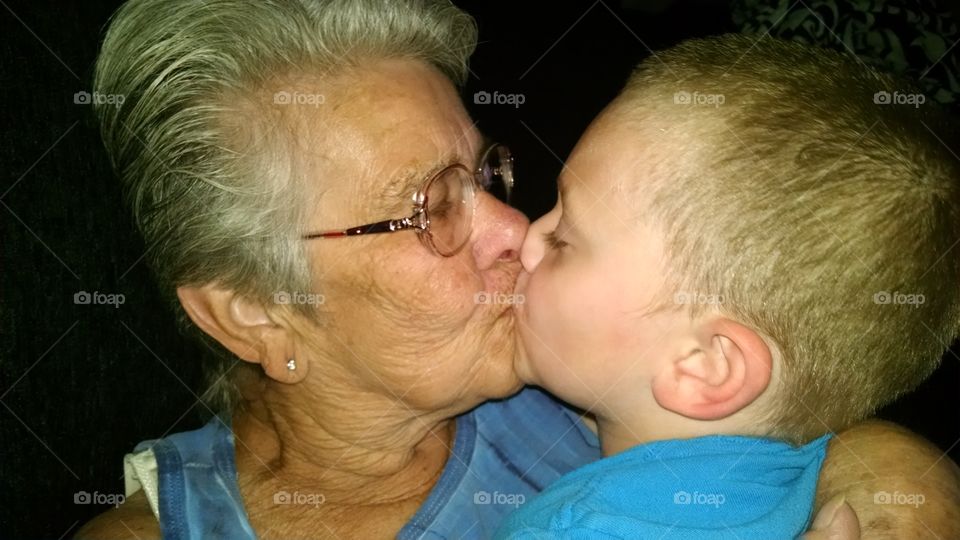 grandma kisses