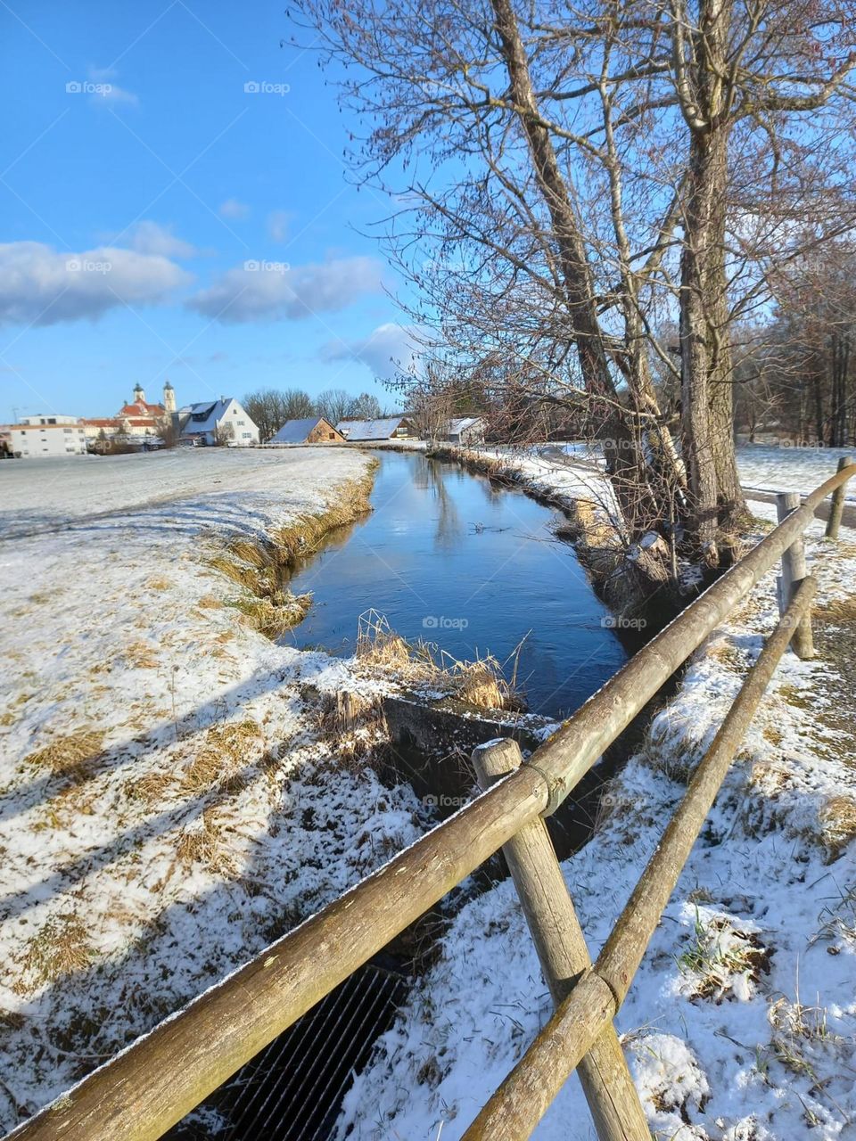 A Winter Walk Outside of Town