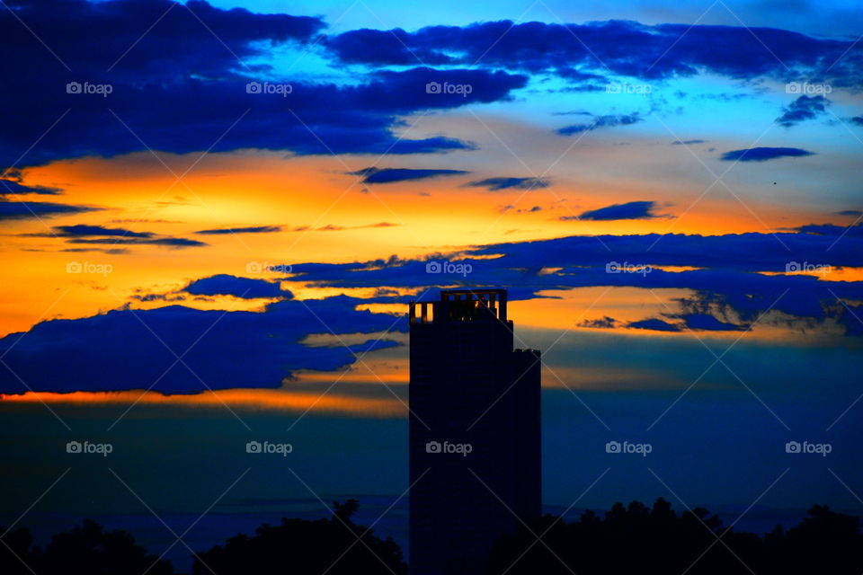 Building kissing sky