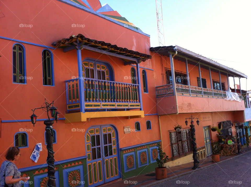 pictoric old style balcony town balcony hispanic balcony guatape antioquia colombia by alejin05