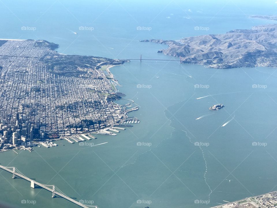 Aerial view of the Bay Area