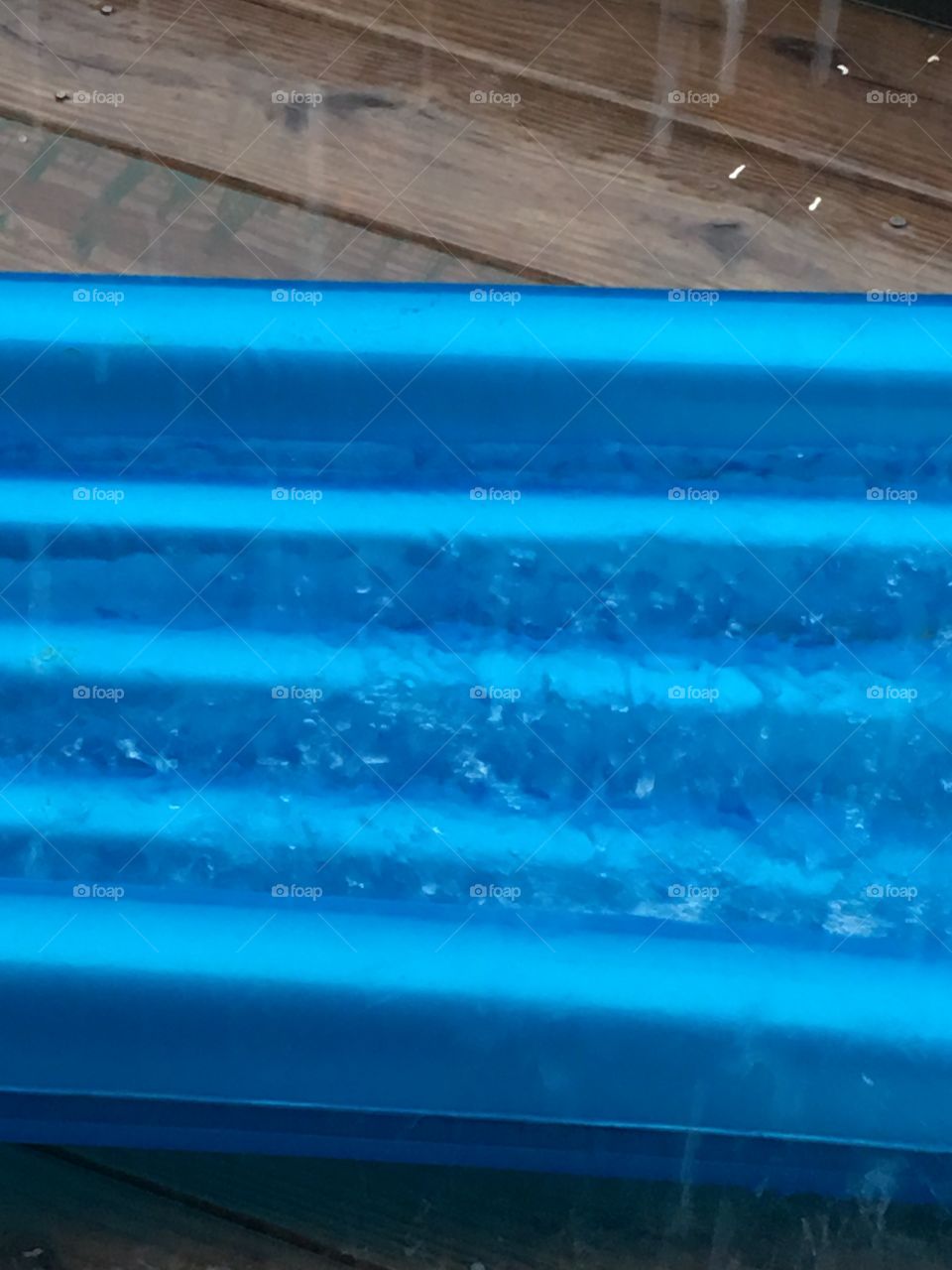 Hurricane Irma raining on pool float
