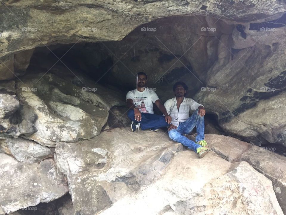 beautiful Big cave in mount Girnar